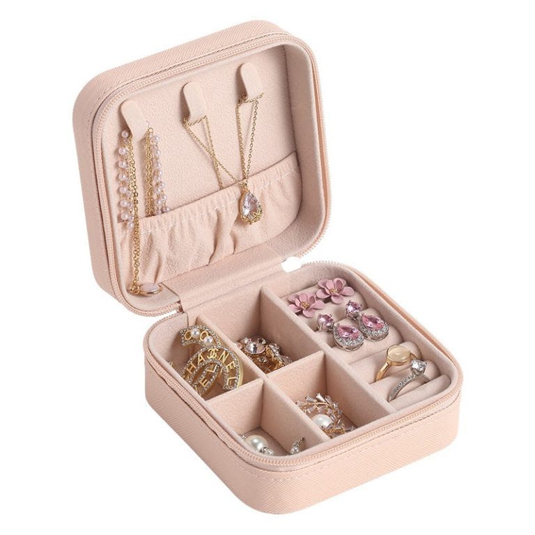 Zipper Travel Jewelry Organizer Box