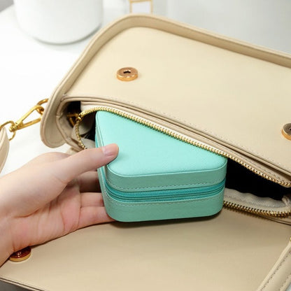 Zipper Travel Jewelry Organizer Box
