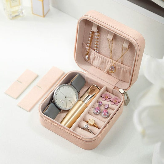 Zipper Travel Jewelry Organizer Box