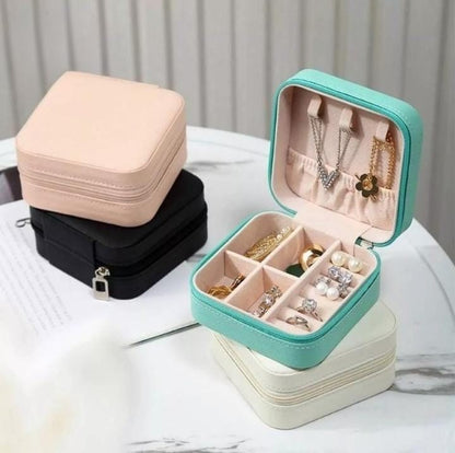 Zipper Travel Jewelry Organizer Box