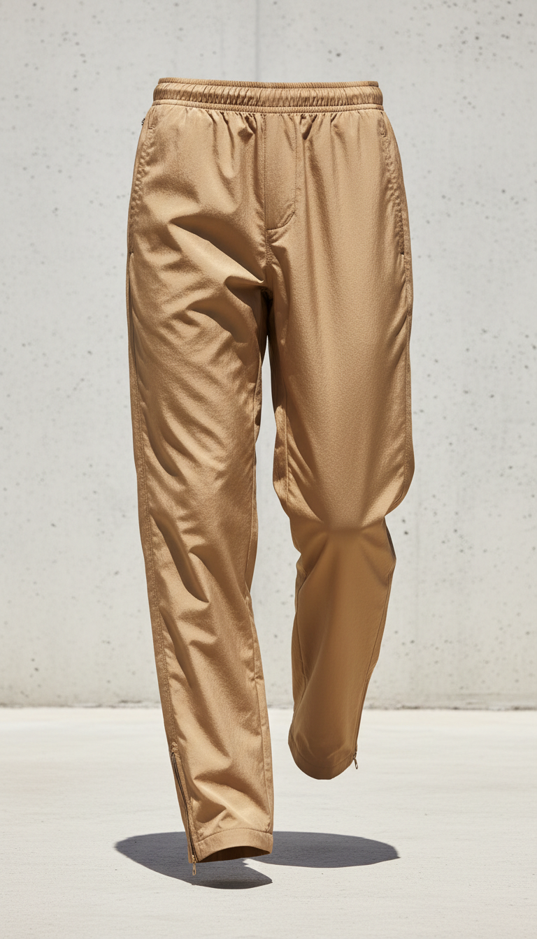 Champagne bronze technical track pant