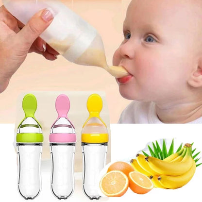Silicone Baby Feeding Spoon Feder